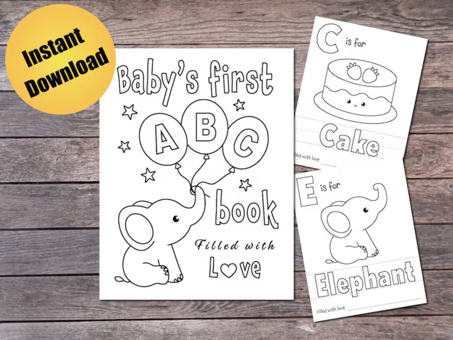 My First ABC Woodland coloring book Printable Worksheets, Elementary School, Ready To Print