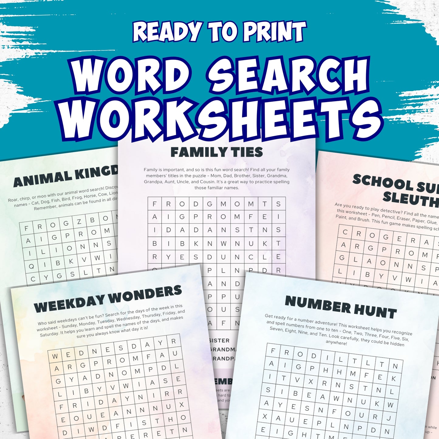 Over 800+ Pre-k and Kindergarten Printable Worksheets Ultimate Learning Bundle