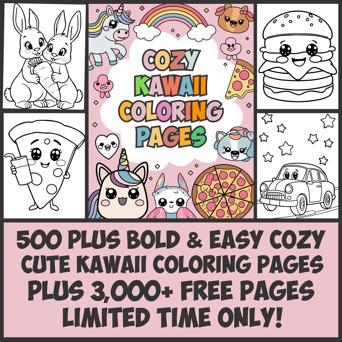 500 Plus Cute Cozy Kawaii Coloring Pages Plus over 3,000+ FREE Coloring Pages